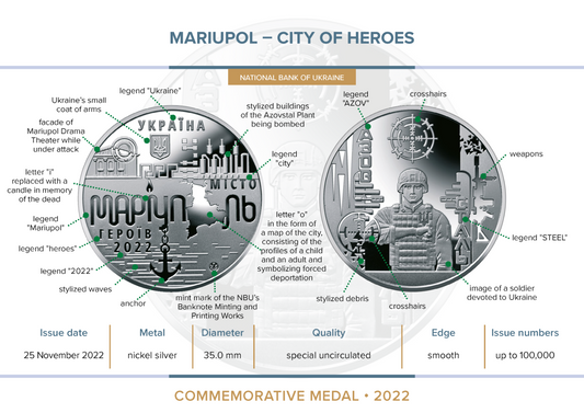 Ukrainian 2022 Coin – Mariupol– City of Heroes