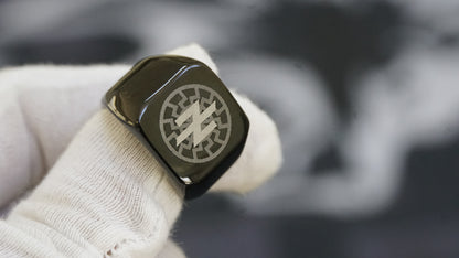 Ukraine Man Military Ring Black Type Two Werewolf Blacksun