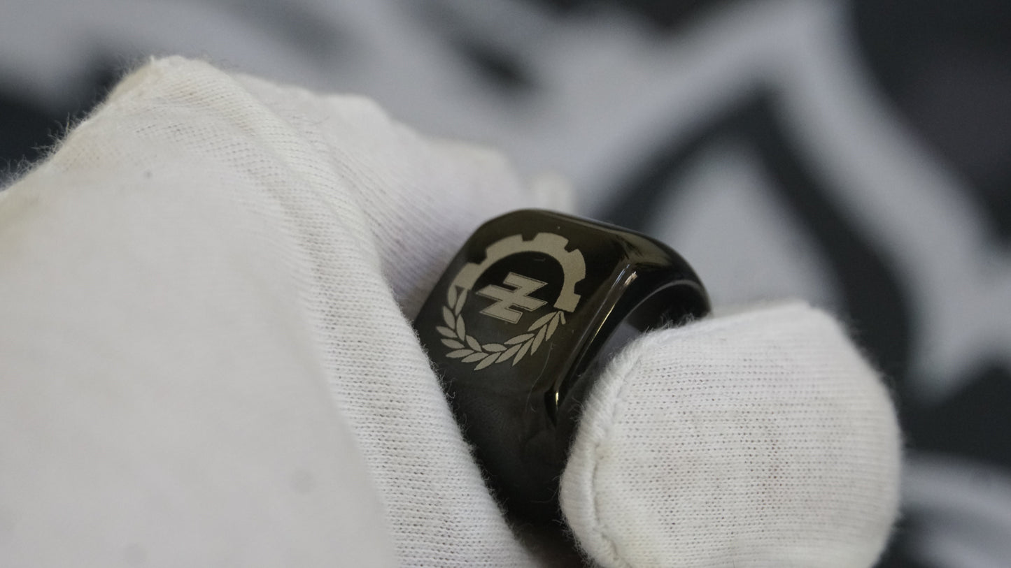 Ukraine Man Military Ring Black Type One N Blacksun