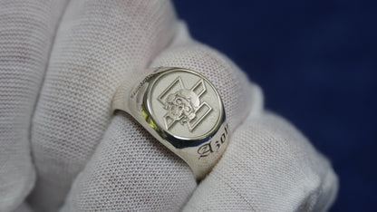 Ukraine Man Military 925 Sterling Silver Ring AZOV Heroes Never Die