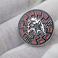 New RED Circle Badge  ARMY of UKRAINE Former AZOV 3rd Separate Assault Brigade Werewolf Black Sun