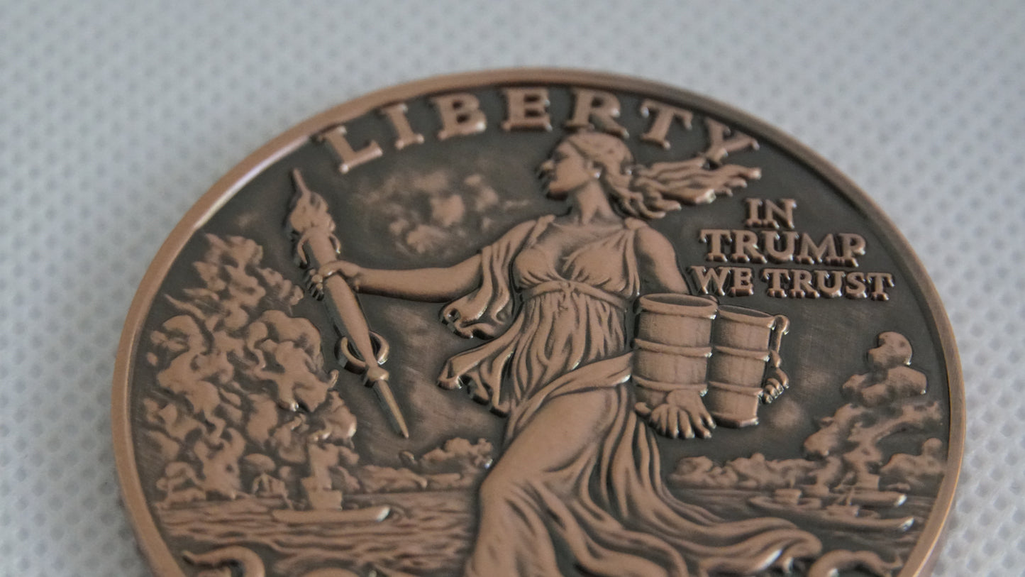 2026 WW III 50 mm WW 50mm Bronze Medal – Trump Liberty War Strait of Hormuz 2oz DEEP SEA EXCHANGE ART ARTIFACT