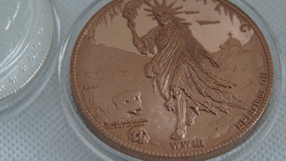 2037 WW III 50 mm Arctic Apocalyptic Liberty Medal Coin 2oz DEEP SEA EXCHANGE ART ARTIFACT