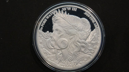 2037 WW III 50 mm Arctic Apocalyptic Liberty Medal Coin 2oz DEEP SEA EXCHANGE ART ARTIFACT