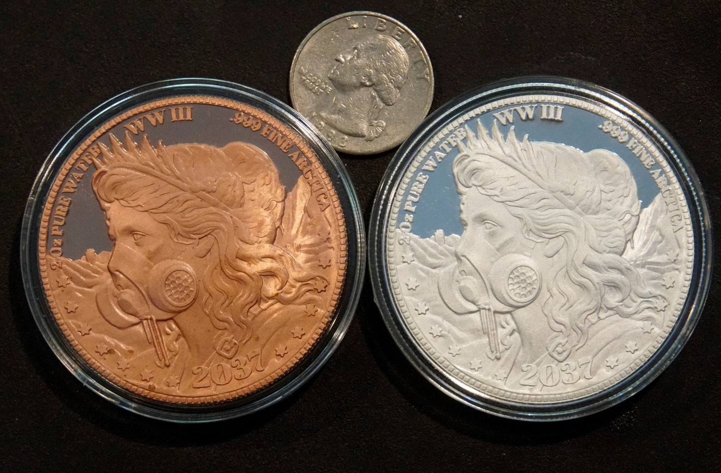 2037 WW III 50 mm Arctic Apocalyptic Liberty Medal Coin 2oz DEEP SEA EXCHANGE ART ARTIFACT