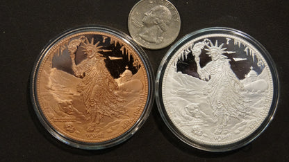 2037 WW III 50 mm Arctic Apocalyptic Liberty Medal Coin 2oz DEEP SEA EXCHANGE ART ARTIFACT