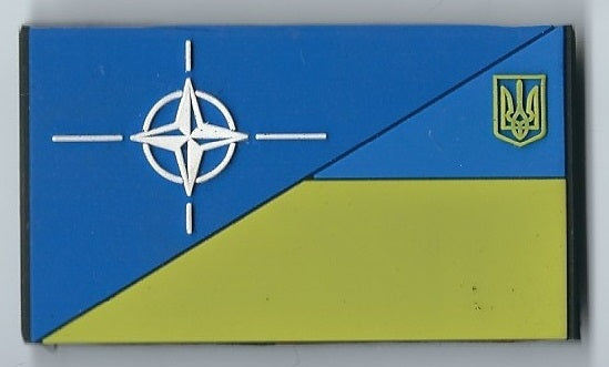 INTERNATIONAL  Ukraine War Flag patch PVC 3D Velcro NATO