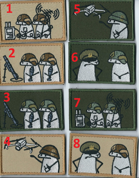 UKRAINIAN ARMY MORALE WAR HUMOR PATCH FLORK SET 3