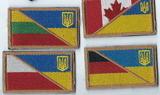 INTERNATIONAL Legion (Ukraine)  Ukraine War Flag patch Velcro