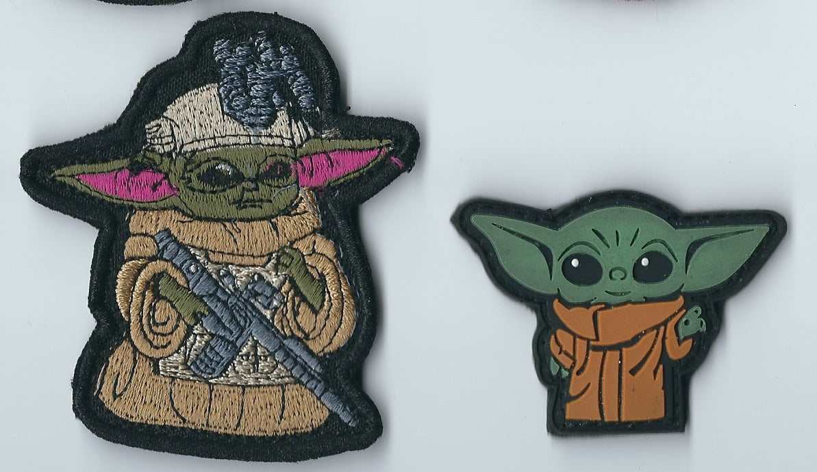 ARMY of UKRAINE  MORALE PATCH Tactical Baby Grunt PVC Patch - Grogu Yoda Mandalorian  Zaluznij Pair