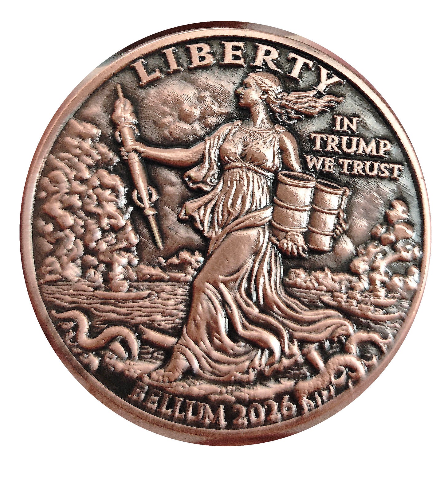 2026 WW III 50 mm WW 50mm Bronze Medal – Trump Liberty War Strait of Hormuz 2oz DEEP SEA EXCHANGE ART ARTIFACT