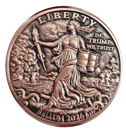 2026 WW III 50 mm WW 50mm Bronze Medal – Trump Liberty War Strait of Hormuz 2oz DEEP SEA EXCHANGE ART ARTIFACT