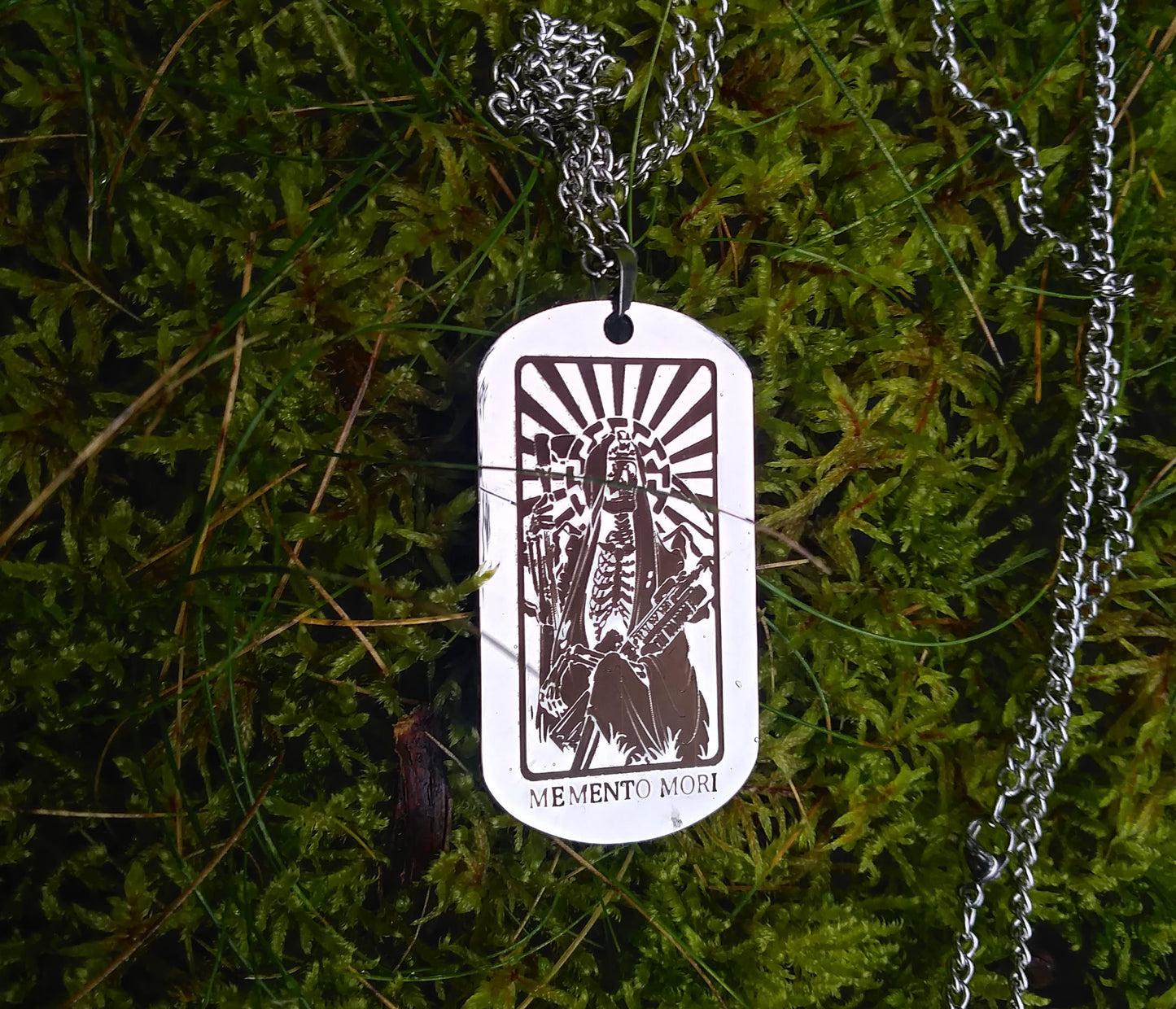 Stainless Steel Ukrainian Military Tactical Lucky Protective Amulet Dog Tag