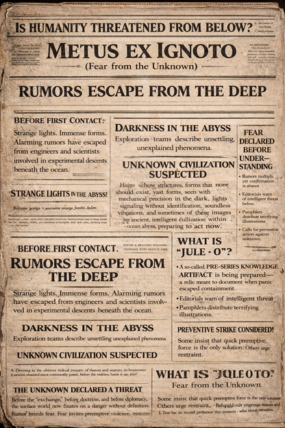 0 JULE · PRÉLUDE METUS EX IGNOTO — DEEP SEA EXCHANGE ART ARTIFACT with Certificate