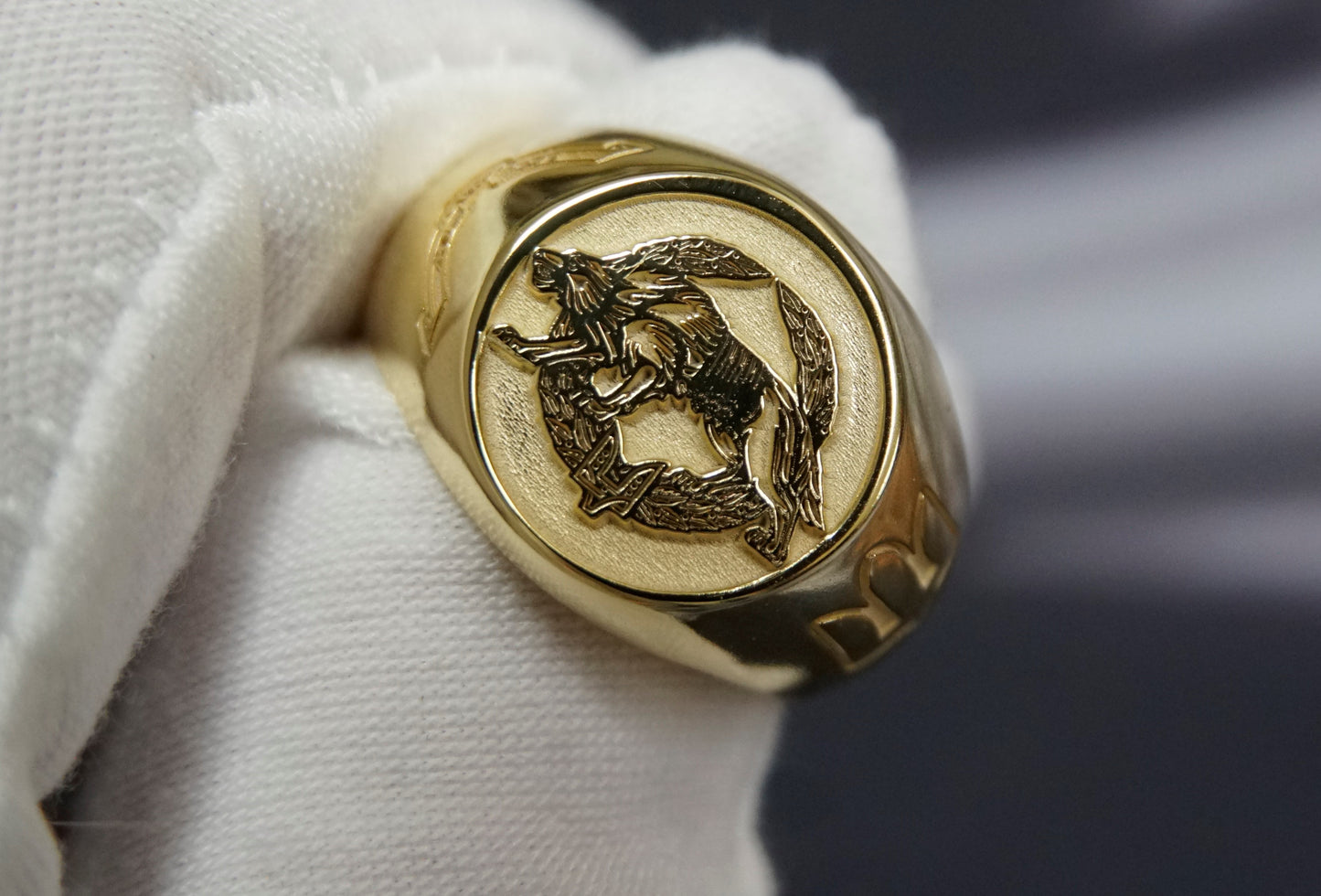 UKRAINE - ARMY Military Ring Special Operations Forces Werewolf (Ukraine) 18k Gold