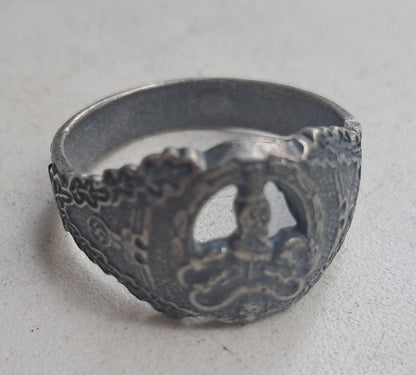 A GERMAN  Antipartizan Snake Silver 800 RING