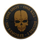 Sniper Patch ONE SHOT ONE KILL NO REMORSE I DECIDE Tactical military badges Death Skull